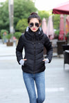 Solid slim hooded jacket