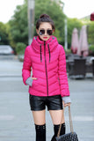 Solid slim hooded jacket