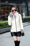 Solid slim hooded jacket