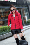 Solid slim hooded jacket