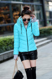 Solid slim hooded jacket